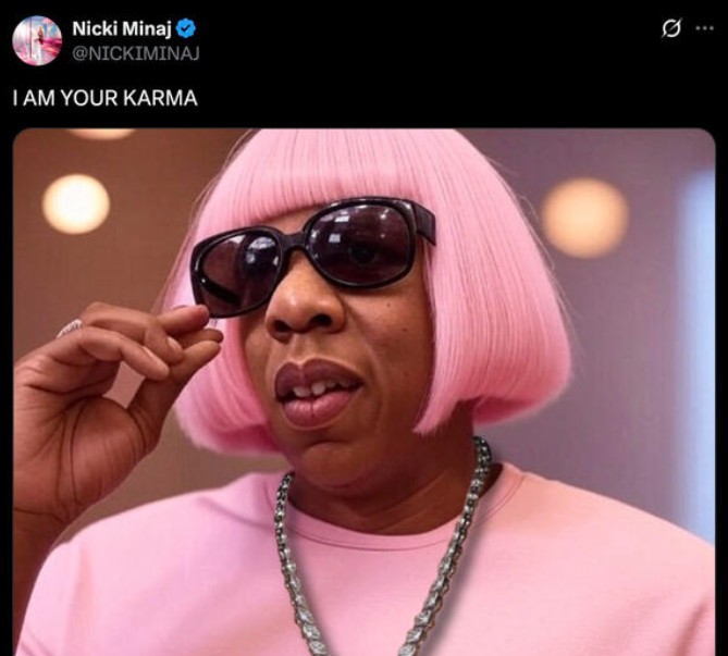 Nicki Minaj Shares AI Image of JAY‑Z Amid Feud